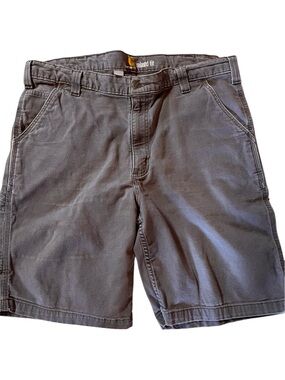 Carhartt Relaxed Fit Men's Gray Flat-Front Shorts
Size 38